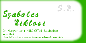 szabolcs miklosi business card